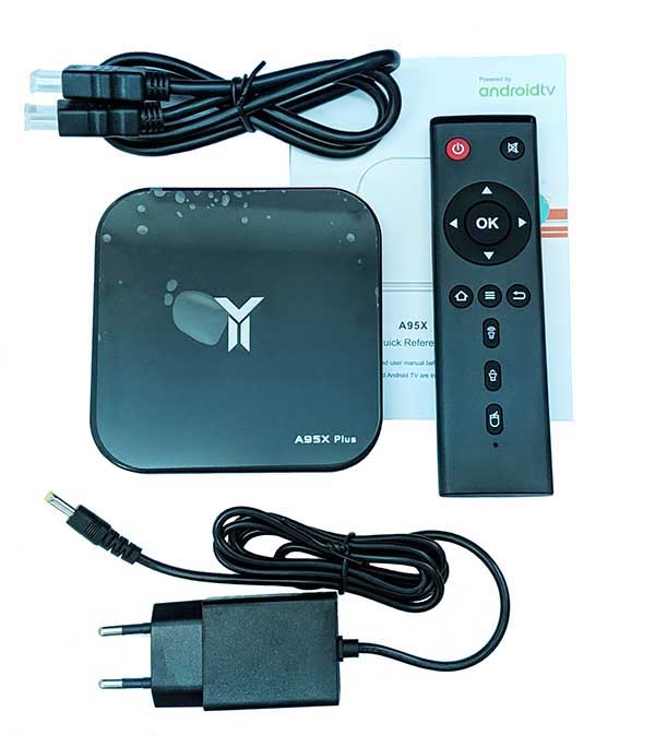 Android smart tv box A95X Plus комплектация, фото