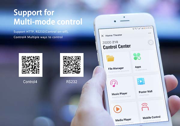 Управление Zidoo Z10 смартфоном фото