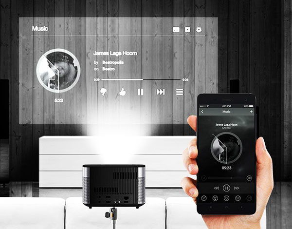 Проектор с аудио колонками