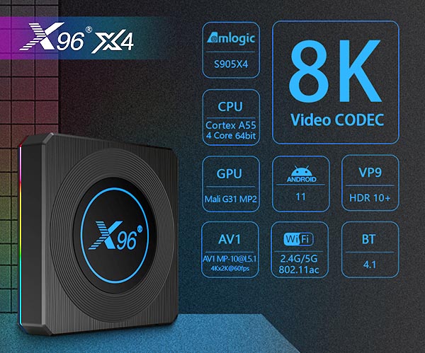 X96 X4 tv box