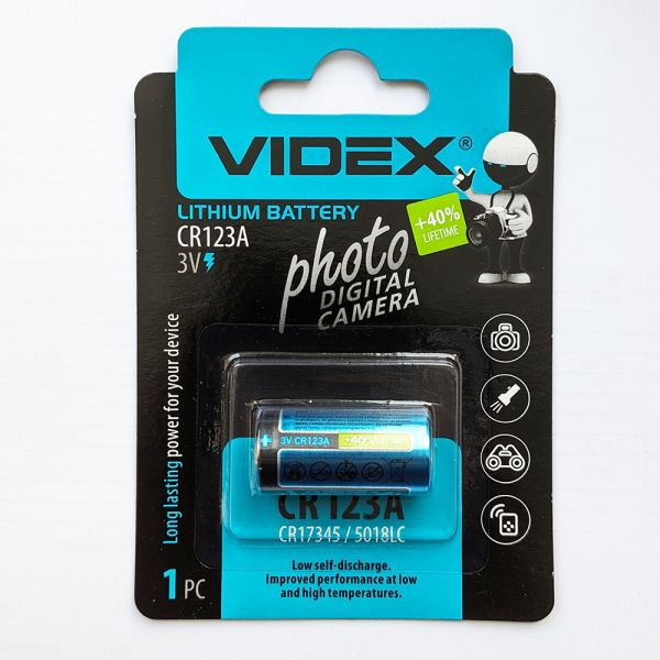 Батарейка CR123A Videx